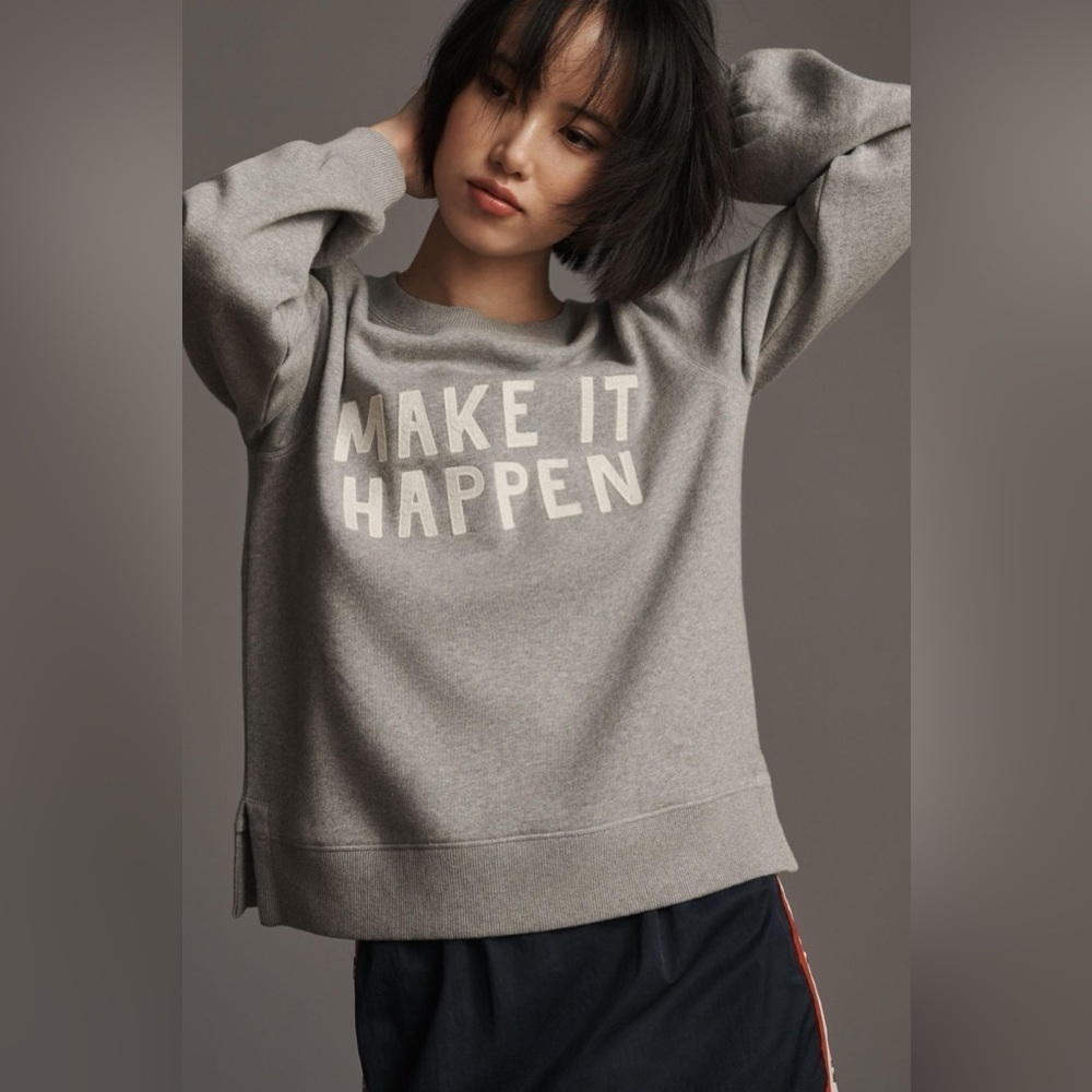 NWT Size S - Anthropologie Make it Happen Sweatshirt - Picture 4 of 7